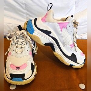 Balenciaga Stylish Multicolor Chunky Sneakers